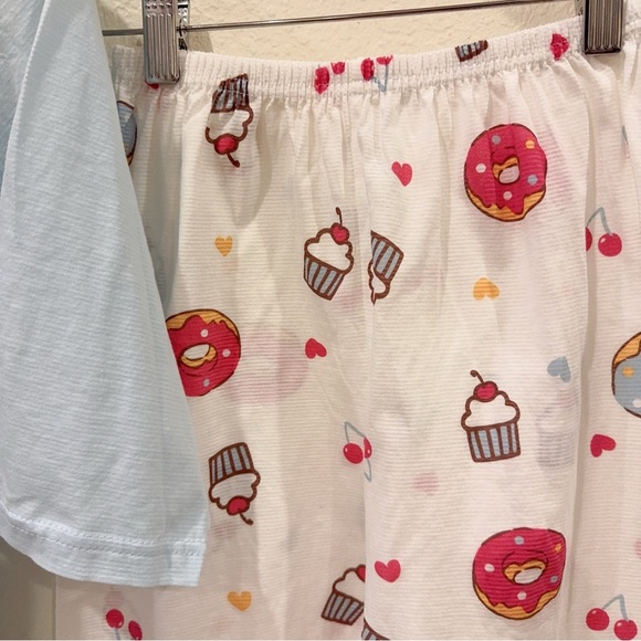 Moi & Du Rabbit & Donut Cotton Graphic Print Pajama PJ Big Kids NWT - Picture 3 of 9